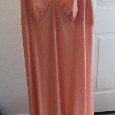 Vintage 1970's Ladies Formal Dress With Hooded Short Jacket