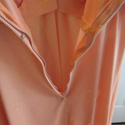 Vintage 1970's Ladies Formal Dress With Hooded Short Jacket