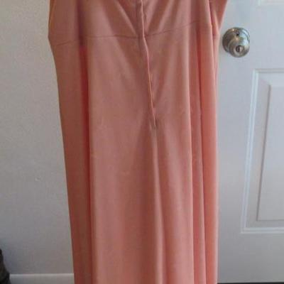 Vintage 1970's Ladies Formal Dress With Hooded Short Jacket