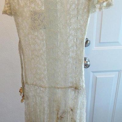 Antique 1920s Flapper Style All Lace Dress, Read Description