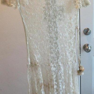 Antique 1920s Flapper Style All Lace Dress, Read Description