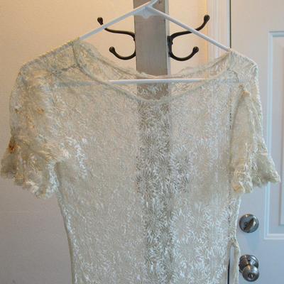 Antique 1920s Flapper Style All Lace Dress, Read Description
