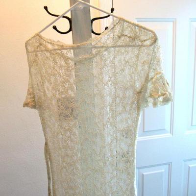 Antique 1920s Flapper Style All Lace Dress, Read Description