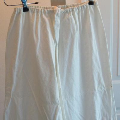 Ladies Vintage White Pantaloons With Lace Trim