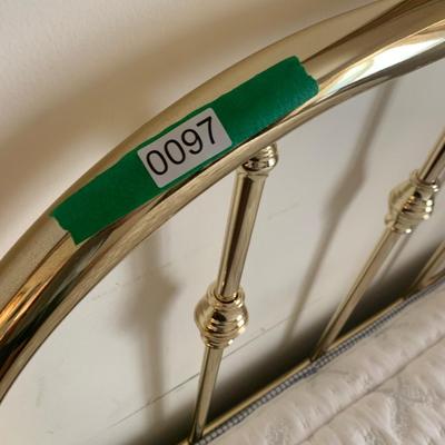 Aireloom Mattress/Box Spring Single Frame Brass Headboard