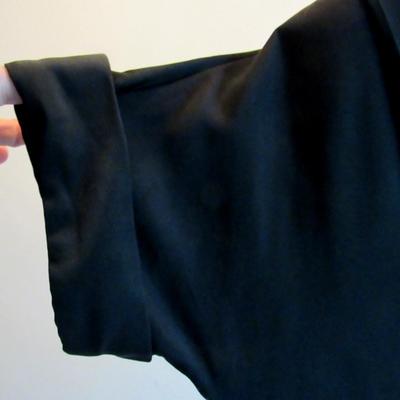 Vintage Black Dress With Large Buttons and Belt, Nice Dress, See All Photos