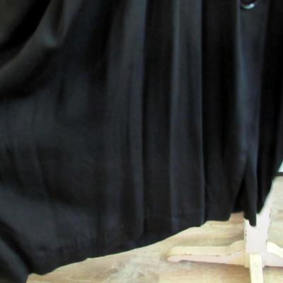 Vintage Black Dress With Large Buttons and Belt, Nice Dress, See All Photos