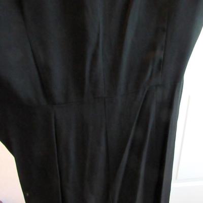 Vintage Black Dress With Large Buttons and Belt, Nice Dress, See All Photos
