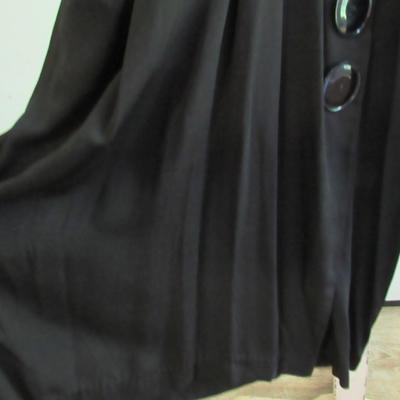 Vintage Black Dress With Large Buttons and Belt, Nice Dress, See All Photos