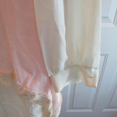 Vintage 1970s Ladies Evening Dress With Asymmetrical Drop Waist With Lace Trim