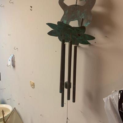 Cat w Bird 33” Wind chime
