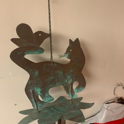 Cat w Bird 33” Wind chime