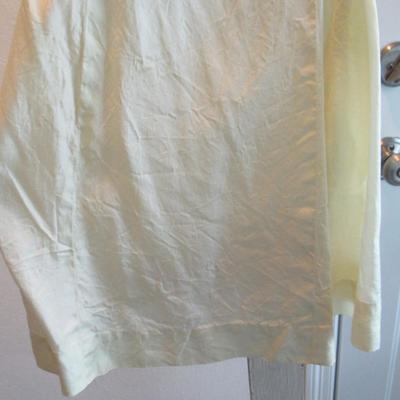 Vintage Girl's White Dress With Fabric Flowers and Very Puffy Sleeves