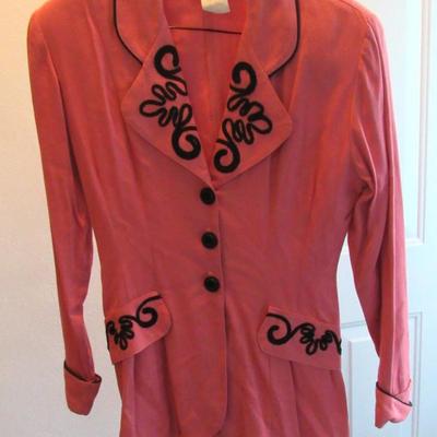 Vintage 1980s Ladies Pink Blazer Type Top, LaBelle Label