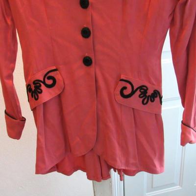 Vintage 1980s Ladies Pink Blazer Type Top, LaBelle Label