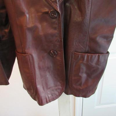Older 1980s Ladies Leather Jacket, Opera Montreal, NY Label