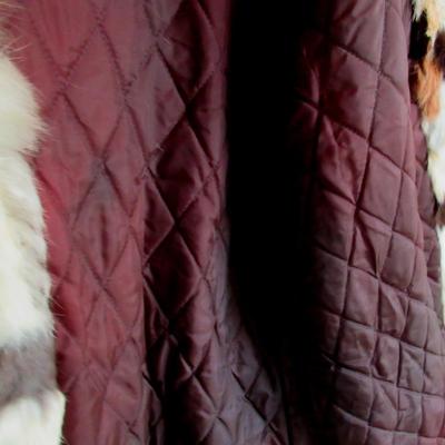 Vintage Ladies Multi Colored Rabbit Fur Jacket