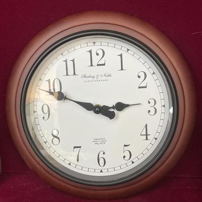 Lot# 229 Sterling & Noble Clock Co. Clock / Pair of Aluminum Mugs