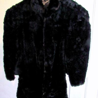 Vintage Black Fur Over Shoulder Cap With Long Front Flaps, Nice, See All Photos