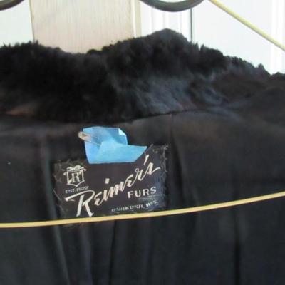 Vintage Black Fur Over Shoulder Cap With Long Front Flaps, Nice, See All Photos