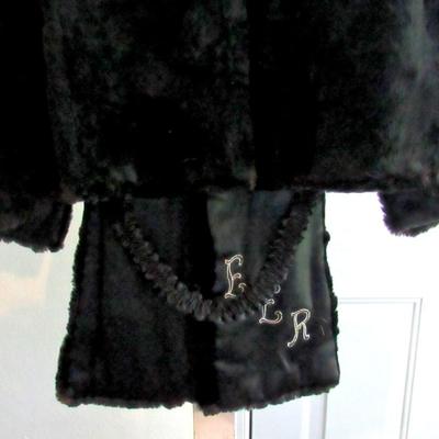 Vintage Black Fur Over Shoulder Cap With Long Front Flaps, Nice, See All Photos