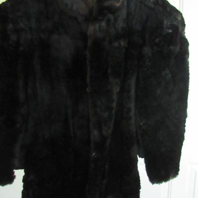 Vintage Black Fur Over Shoulder Cap With Long Front Flaps, Nice, See All Photos