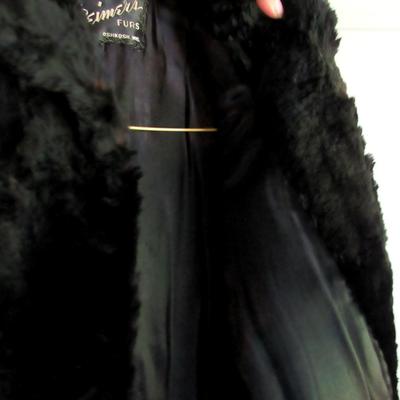 Vintage Black Fur Over Shoulder Cap With Long Front Flaps, Nice, See All Photos