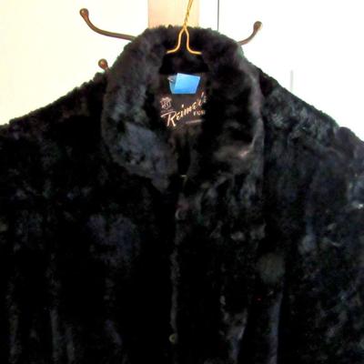Vintage Black Fur Over Shoulder Cap With Long Front Flaps, Nice, See All Photos