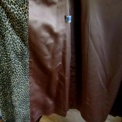Vintage Ladies Long Coat, Fur Collar and Hem