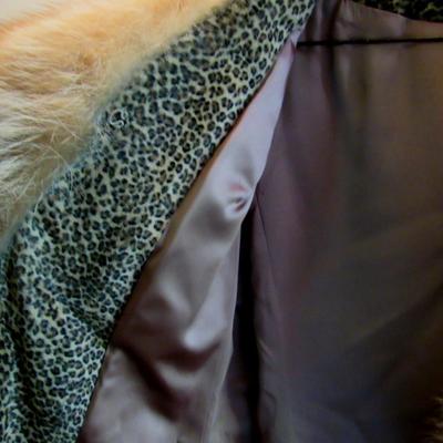 Vintage Ladies Long Coat, Fur Collar and Hem