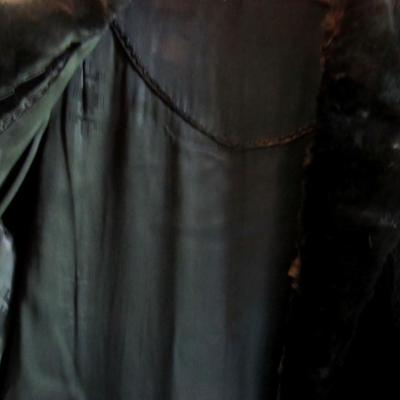 Vintage Ladies Long Black Fur Coat, Possibly Rabbit Fur