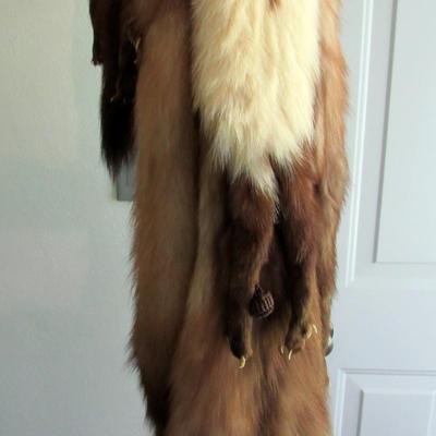 Vintage Four Pelt Long Mink Fur Stole