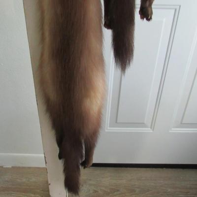 Vintage Four Pelt Long Mink Fur Stole
