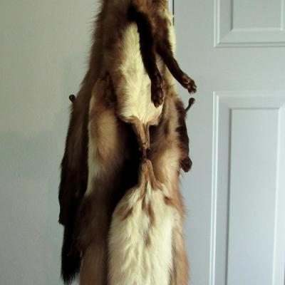 Vintage Four Pelt Long Mink Fur Stole