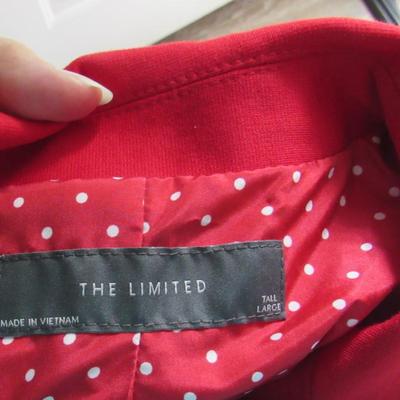 Women's Red Blazer, The Limited, all/Large, Nice Shape