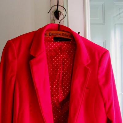 Women's Red Blazer, The Limited, all/Large, Nice Shape