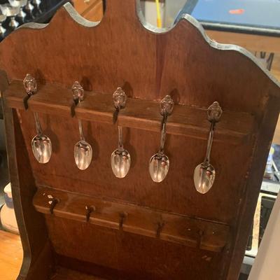 Collector Spoon Display w/ Spoons
