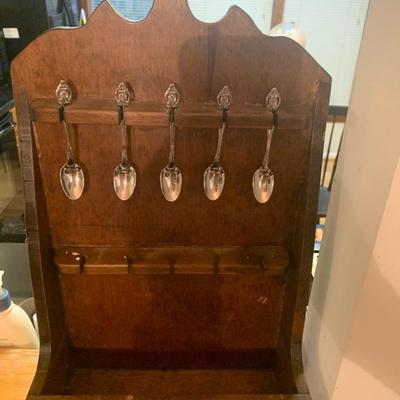 Collector Spoon Display w/ Spoons