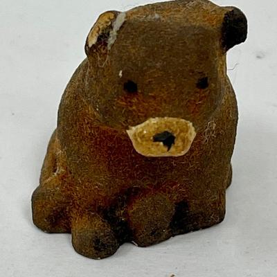 3 Miniature Animal Figurines - 2 deer and 1 bear