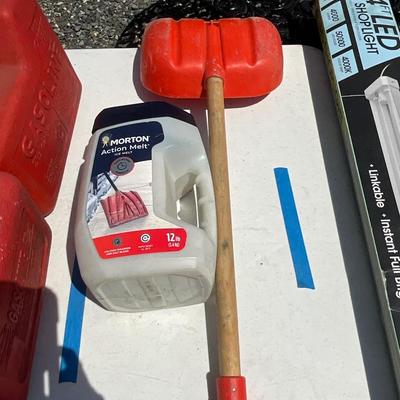 Lot# 245 Snow Shovel & Morton Action Melt Salts