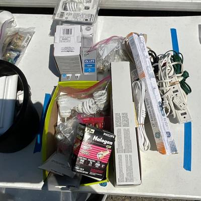 Lot# 249 A Variety of Light Bulbs and Extension Cords Lot