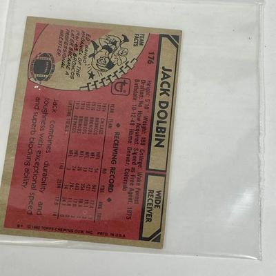 Vintage Topps Football Trading Card - Jack Dolbin, #82 for Denver Broncos