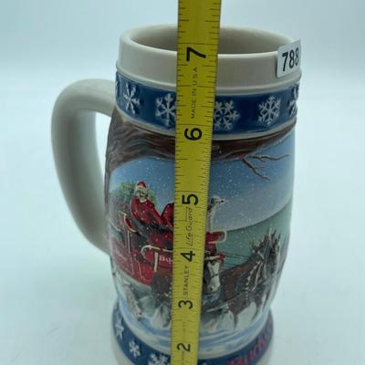 1995 Budweiser Holiday beer stein