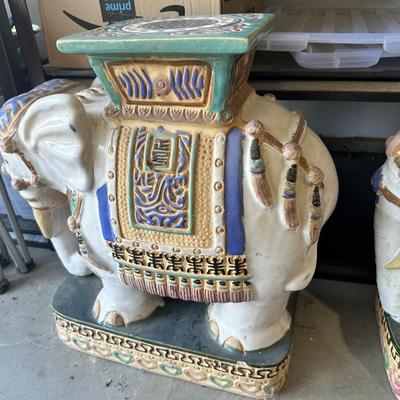Set of Chinese Elephant Garden Seat Stool