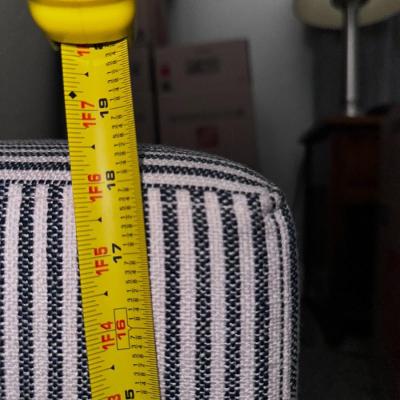 Striped Foot Ottoman