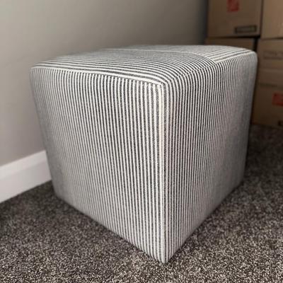 Striped Foot Ottoman