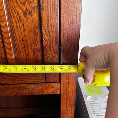 Cross Island Home Office Tall Desk Hutch and Credenza, Excellent Condition