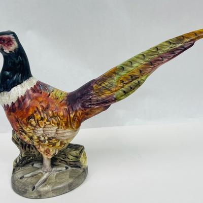 Large Colorful Porcelain Pheasant Figure