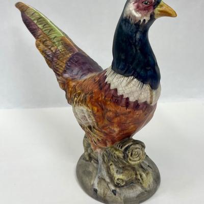Large Colorful Porcelain Pheasant Figure