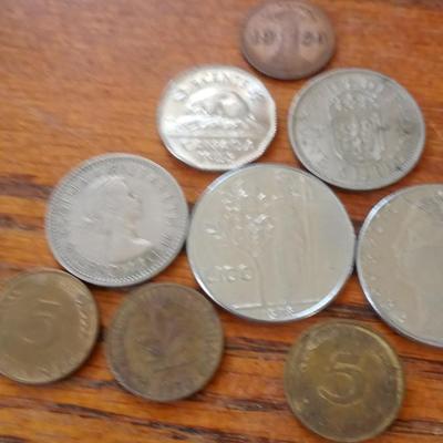 LOT 31 TEN OLD FOREIGN COINS